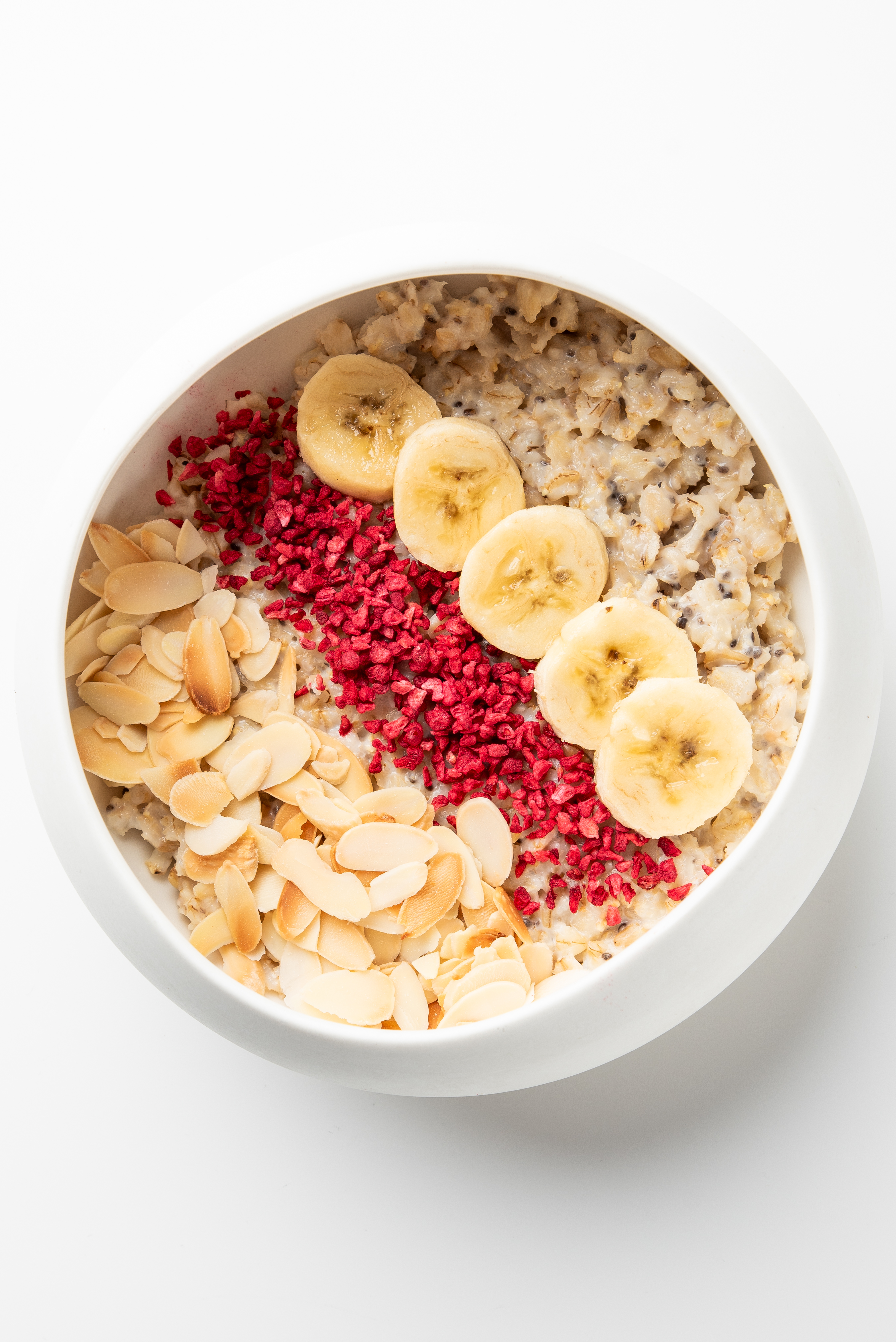 Малина - банан - миндаль